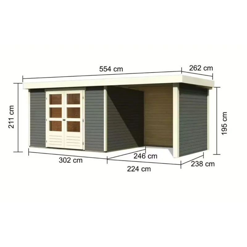 Askola 5 grey garden house,...