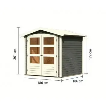 Domek ogrodowy Amberg 2, szary