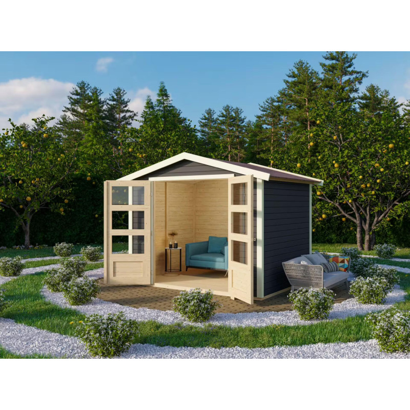 Amberg 4 Garden Shed, Gray