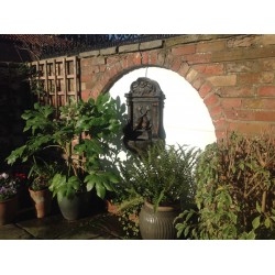  Verdi Wall Fountain in Aged Verdigris H 86 cm