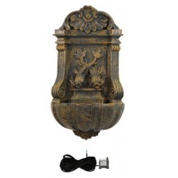  Verdi Wall Fountain in Aged Verdigris H 86 cm