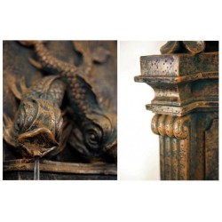  Verdi Wall Fountain in Aged Verdigris H 86 cm