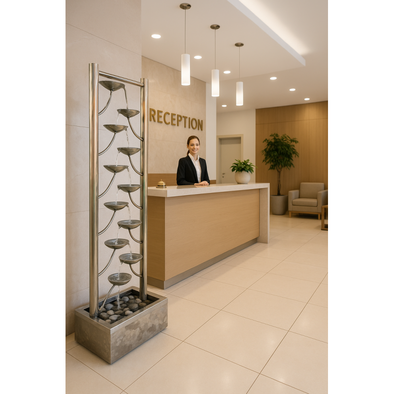 Fontanna,stal"Santiago"LED,H 111 cm