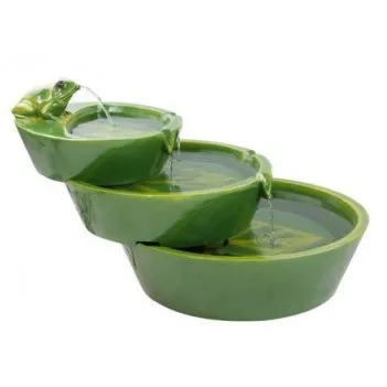  Solar Frog Cascade Water Feature  - H64cm 