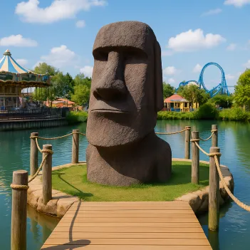 Large Easter Island Moai...