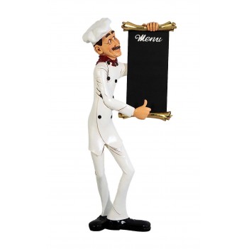 Hubený kuchař s menu