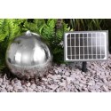  Stainless Steel Solar Powered 50 cm Sphere Water Feature with LED Lights 
