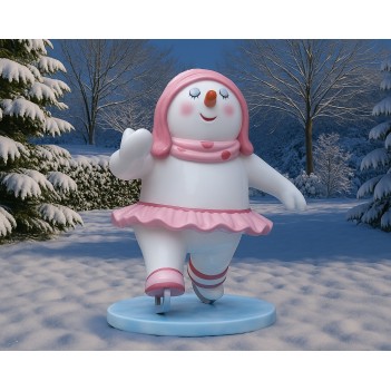 Skating Snowman Family –...