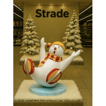 Skating Snowman Family –...