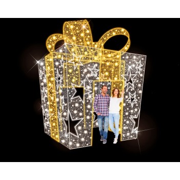Cadeau de Noël 3D lumineux 4m
