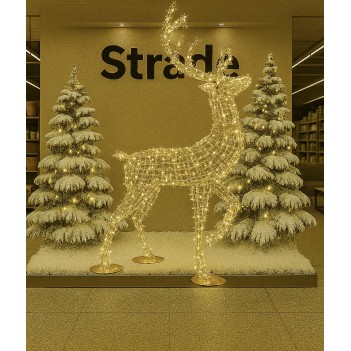 Renne animé 3D oscillant...