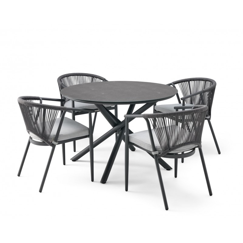 Kyoto 4 Seat Round Dining Set