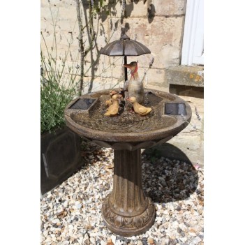 Solarbrunnen Duck Family &...