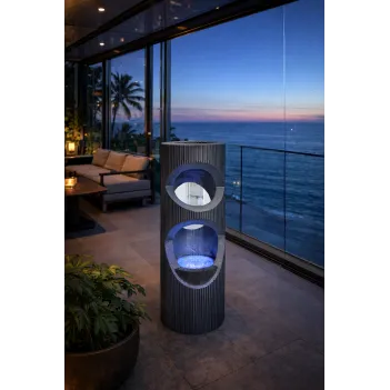 81cm Фонтан Etched Column...