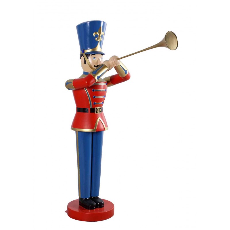 A soldier with a red trumpet