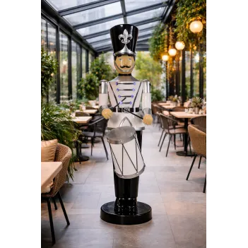 Toy Soldier with Drum White...