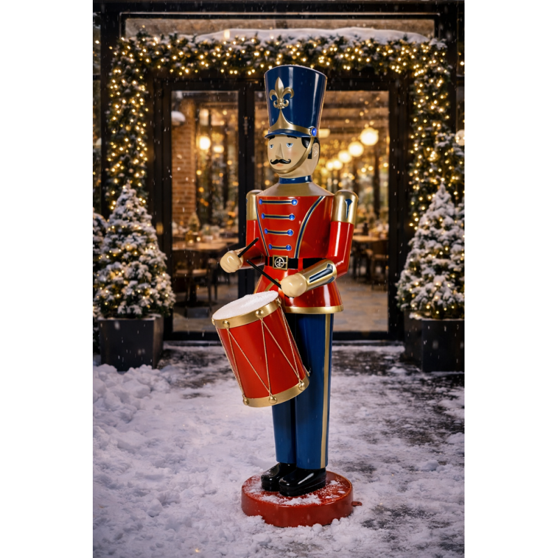 Toy Soldier with Drum Red...