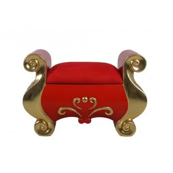 78 cm Santa Footstool Red –...