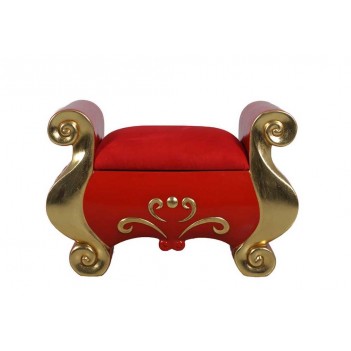 78 cm Santa Fußhocker Rot –...