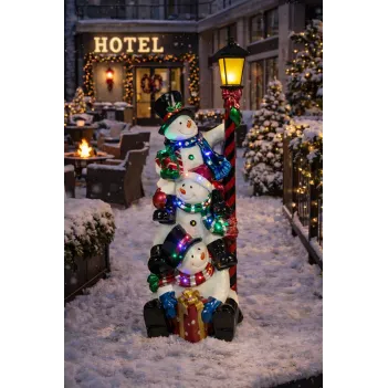 124 cm Stacked Snowmen...