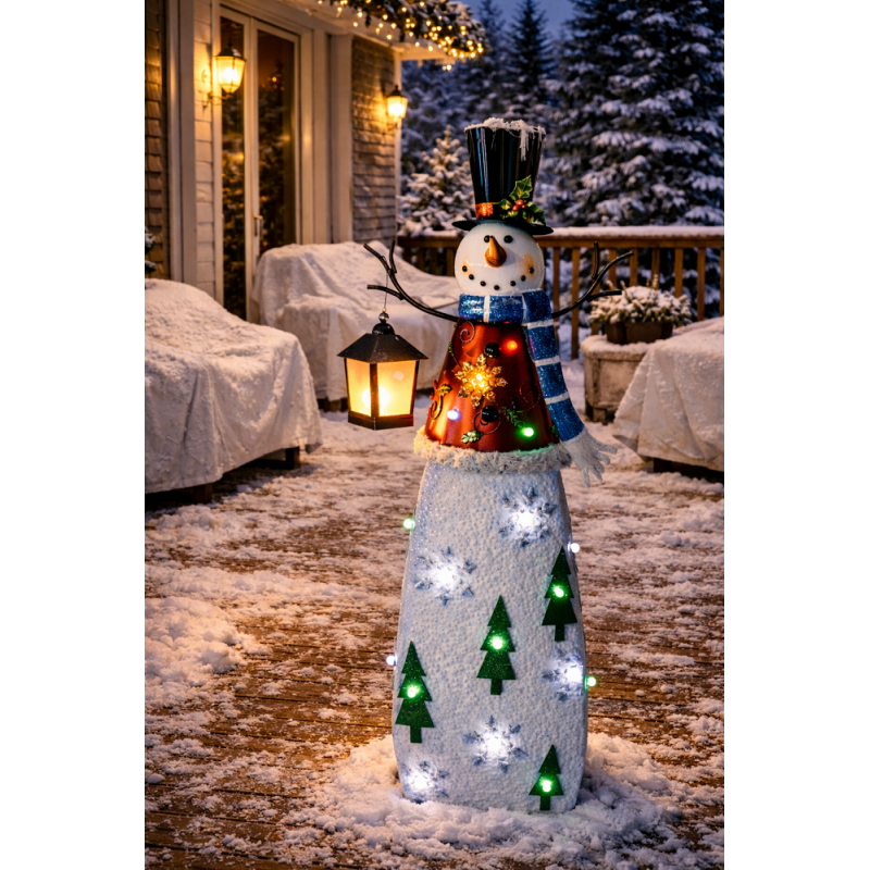 172 cm Snowman with Lamp –...