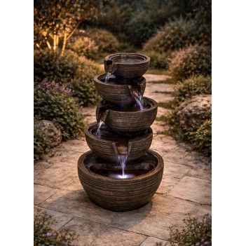 Solar Brown Bowls Garden...