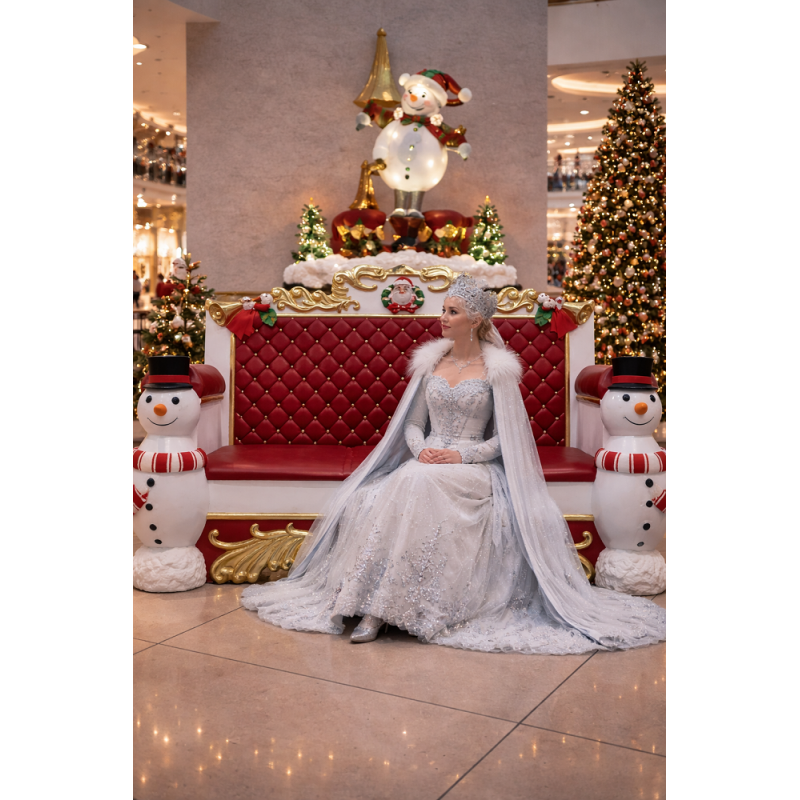 203cm Snowman Bench –...