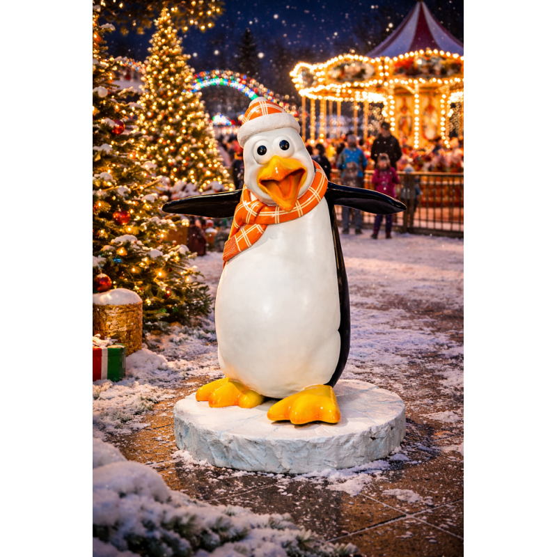 129 cm Pinguin Skipper mit...