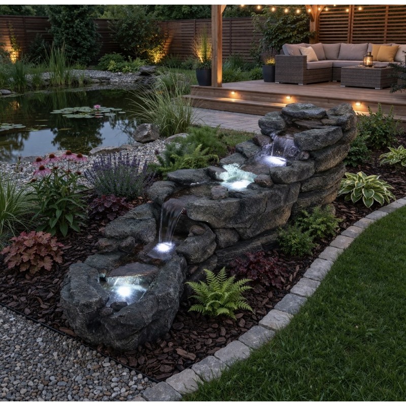 156 cm Gartenbrunnen Jasper...