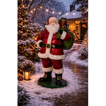 Santa s pytlem dárků LED –...