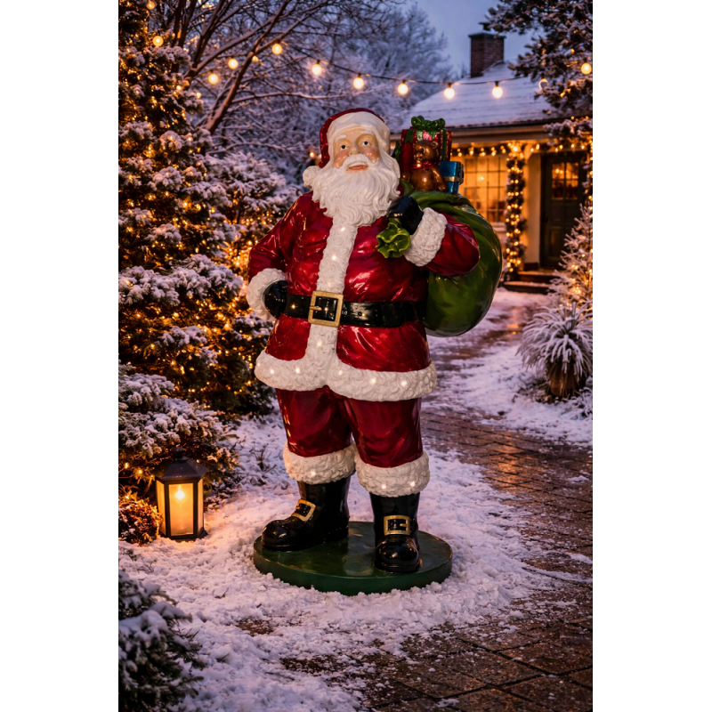 Père Noël avec sac cadeaux...