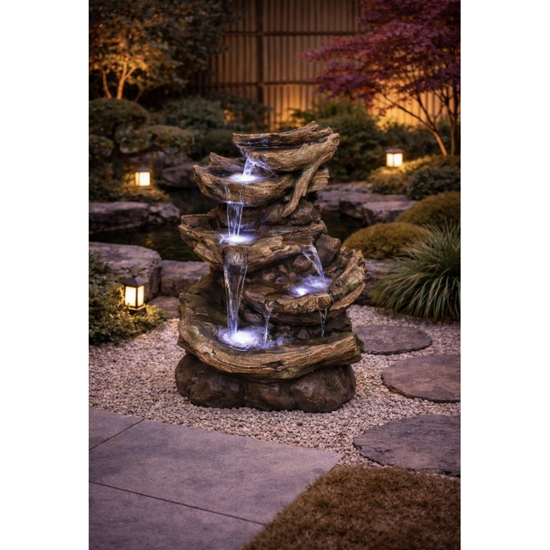 80 cm Gartenbrunnen 6 Fall...