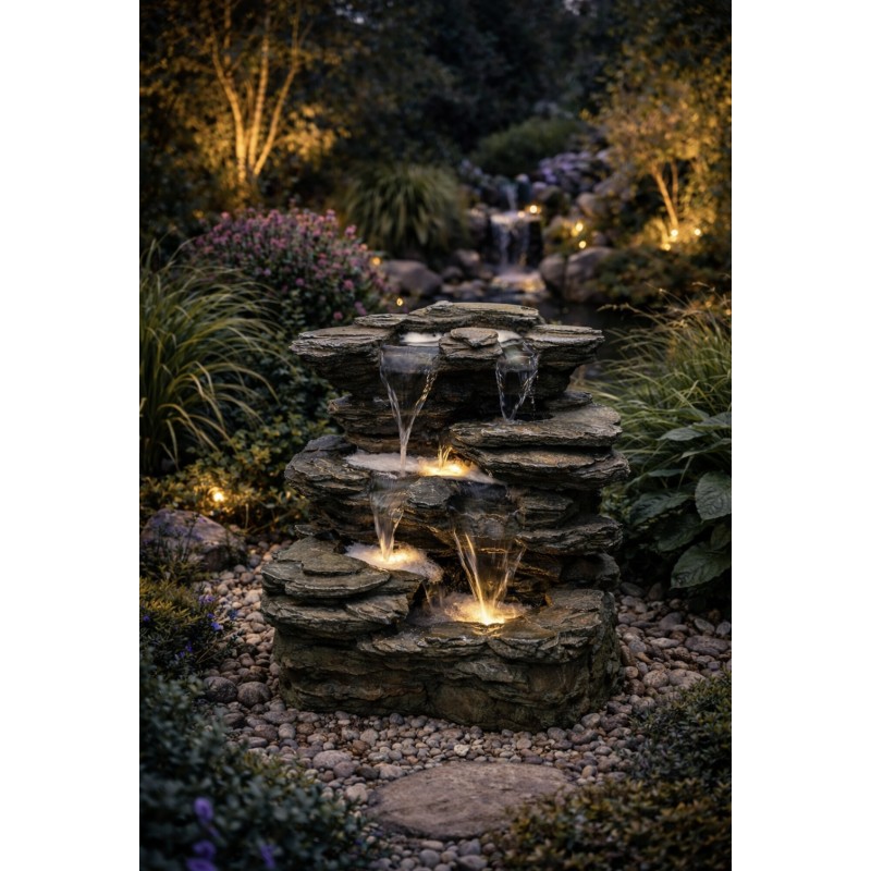 46 cm Gartenbrunnen Flowing...