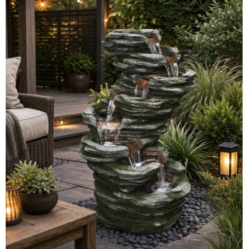 104 cm Gartenbrunnen 7 Fall...