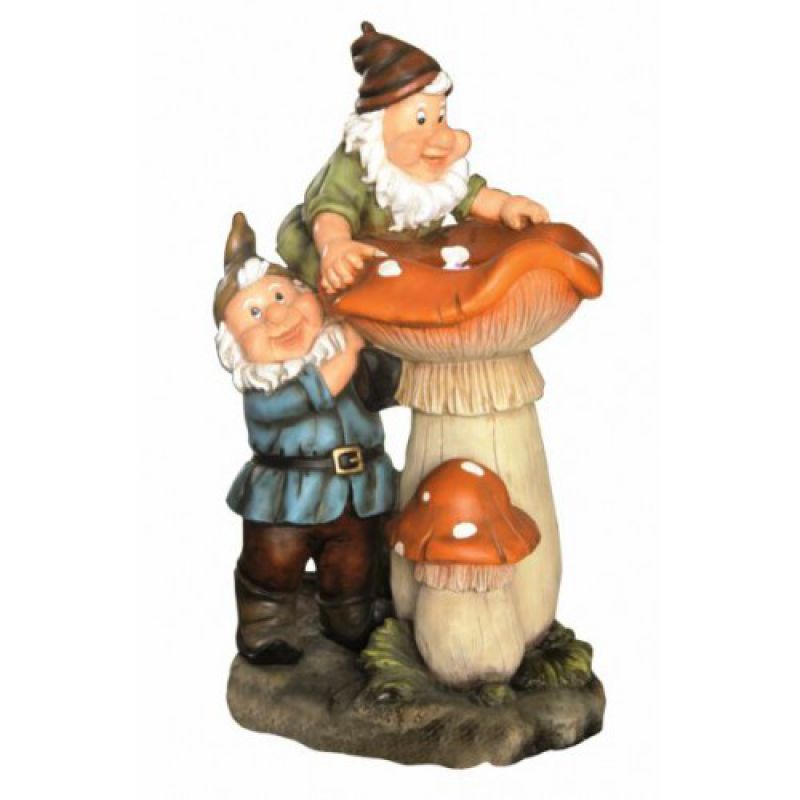 Two Gnomes on Toadstools...