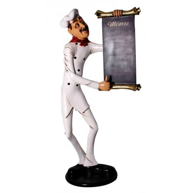 Tall, Skinny Chef with Menu