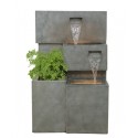 H 78cm  Water Feature and Planter with Lights