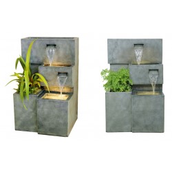 H 78cm  Water Feature and Planter with Lights