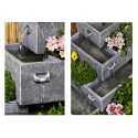 H42cm x W39cm Perth Square 4-Tier Solar Water Feature Cascading Herb Planter