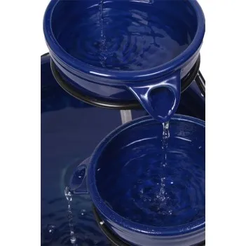 Fontanna ogrodowa misy ceramiczne zasilanie solarne.
