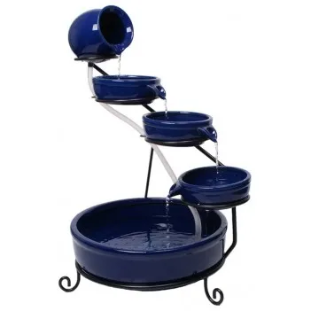 Fontanna ogrodowa misy ceramiczne zasilanie solarne.