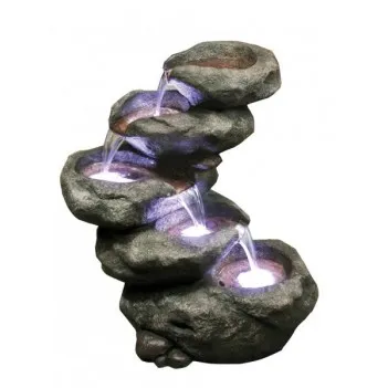 Cascade d'eau en galets, 56 cm