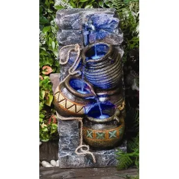 Pouring Pot Wall Water Feature With L.E.D. Lights