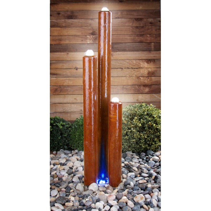 Corten Steel Vertical Water Wall with LED lights 120cm 4ft