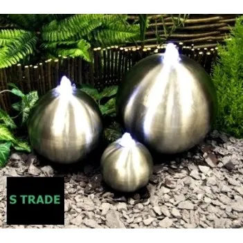 Potrójna Fontanna z stali nierdzewnej LED