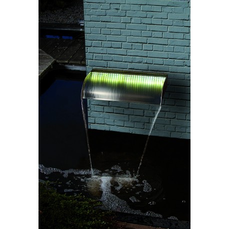 Nevada 60 waterfall stainless steel with LED lighting 13x60x33cm