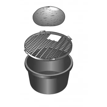 Kratka metalowa okrągła średnica 61 cm