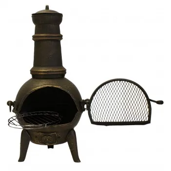 Zahrádní kamna, litinový venkovní gril, výška 85 cm