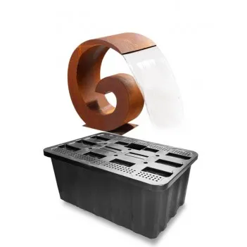 Sentosa 65 см Каскад из стали кортен с платиковым резервуаром