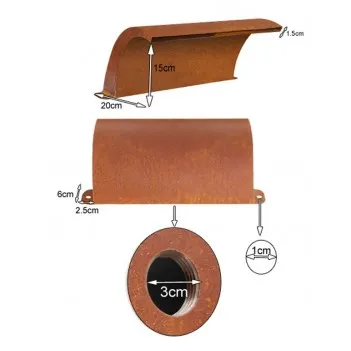 Kaskada Łuk ze stali Corten 30 cm